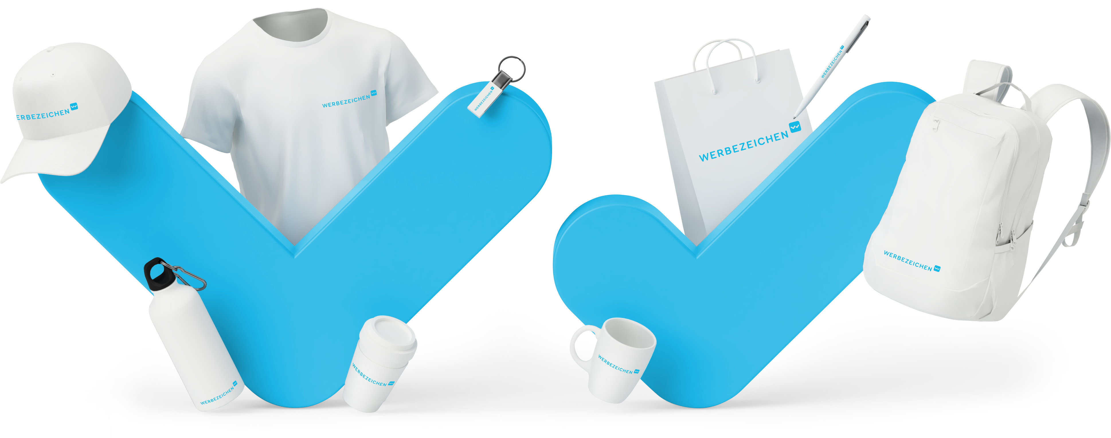 Werbezeichen Produktsortiment